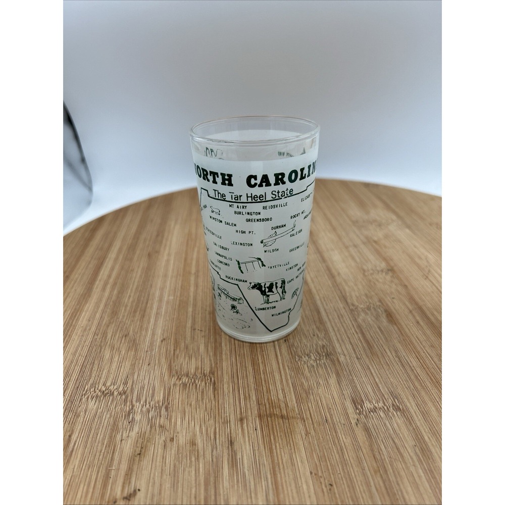 Hazel‎ Atlas North Carolina State Souvenir Glass Tumbler